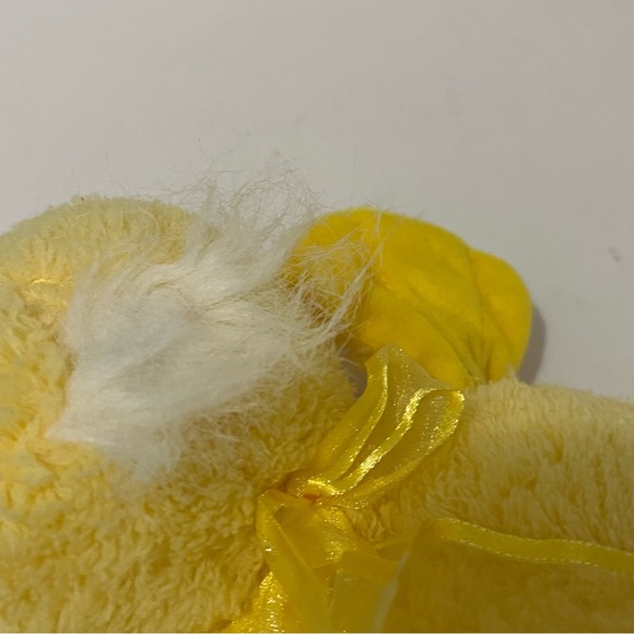 New Concepts Laying Down Yellow Duck Plush 11" Stuffed Animal Toy Bow - Picture 8 of 11